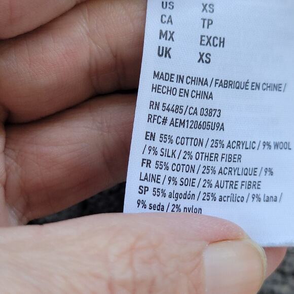 American Eagle Outfitters Fair Isle Hoodie Sweater XS Gray Seriously Soft Blend - Picture 8 of 9